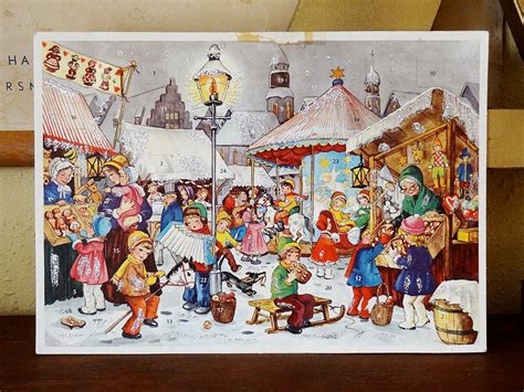 Vintage Advent Calendar Made In Western Germany By Kruger