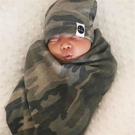 Heathered Camo Swaddle Set Baby Girl Camo