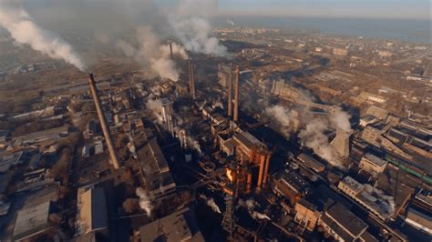 Free Factory Smoke Aerial Stock Footage Fhd Video Studious31