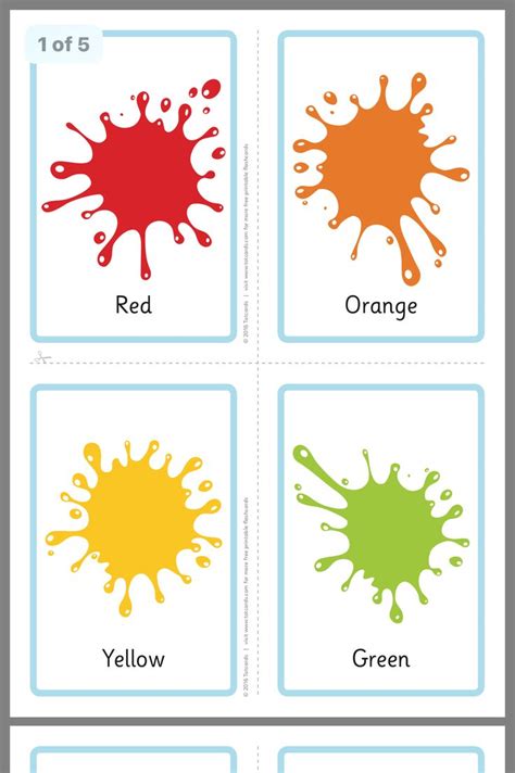 Pin By Zakiah Mousa On Learning Color Flashcards Flashcards For Kids