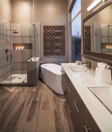 Bathroom flooring, bathroom floor ideas, bathroom floor tile, bathroom floor vinyl, bathroom floor inexpensive, small bathroom floor, cheap bathroom floor, bathroom floor on a budget, laminate. 65+ Elegant Master Bathroom Design Ideas For Amazing Homes ...