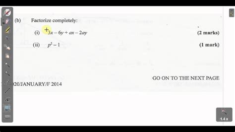 Csec Cxc Maths Past Paper 2 Question 2b January 2014 Exam Solutions