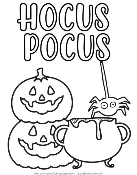 Hocus Pocus Free Printable Coloring Page Free Printable Coloring