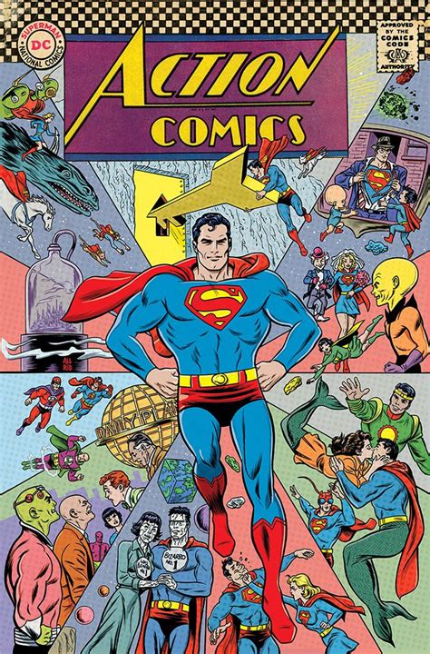 The Cover To Action Comics Featuring Superman And Other Comic Characters