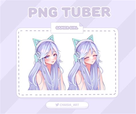 Gamer Girl PNG Tuber Pngtuber Avatar For Twitch Streamers Discord