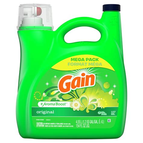 Gain Aroma Boost Liquid Laundry Detergent Original Scent 107 Loads 154 Fl Oz