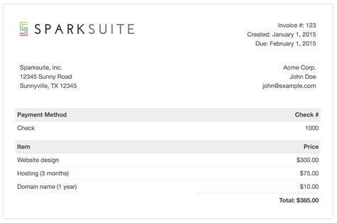 Github Sparksuitesimple Html Invoice Template A Modern Clean And