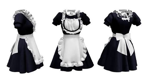 3d Model Maid Outfit Vr Ar Low Poly Cgtrader