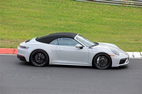 Uncamouflaged 992 Porsche 911 Gts Cabriolet Spied Lapping The