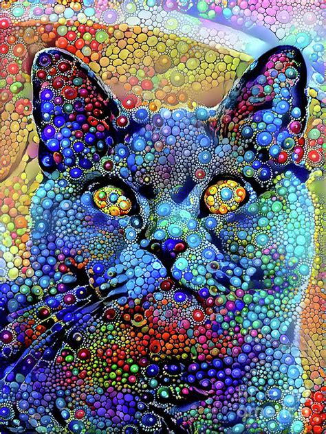 Bubble Cat One Digital Art By Elisabeth Lucas Fine Art America
