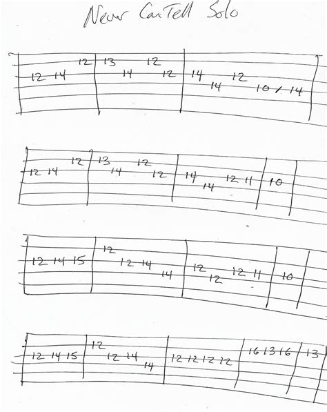 Never Can Tell Chuck Berry Guitar Solo Tab C Major Real Key Chuck