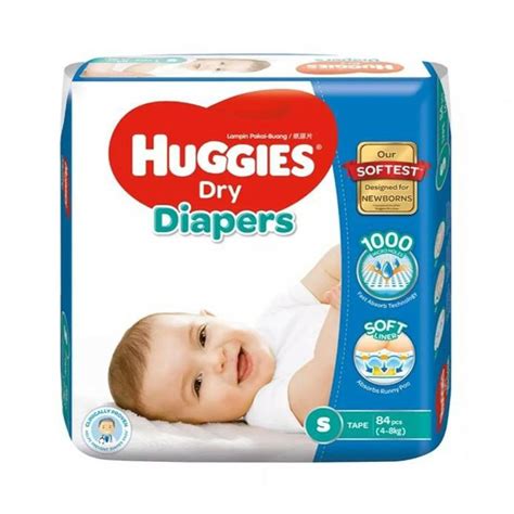 Huggies Dry Baby Diapers Tape S 4 8 Kg Online Grocery Shopping And