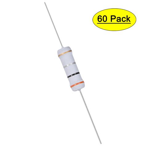 Uxcell 03 Ohm 2w ±5 Tolerance Axile Lead Metal Oxide Film Resistor 60