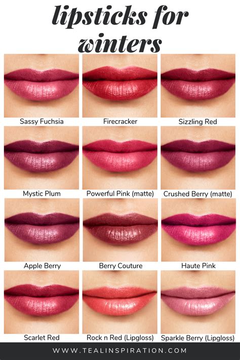 Makeup For Winters Winter Lipstick Colors Winter Lipstick Makeup Shades