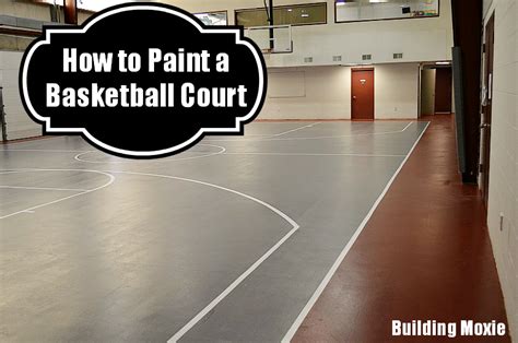 The very end of the rectangle which is halfway in the circle indicates the free throw line. Painting a Basketball Court || Building Moxie