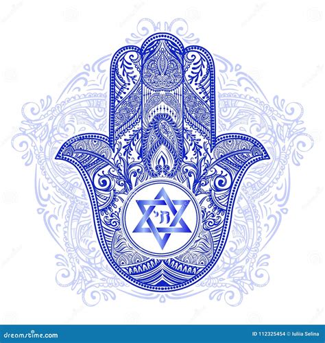 Jewish Hamsa Tattoo Stock Vector Illustration Of Culture 112325454