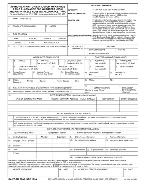 Da Form 5960 Fill Out And Sign Printable Pdf Template Airslate Signnow