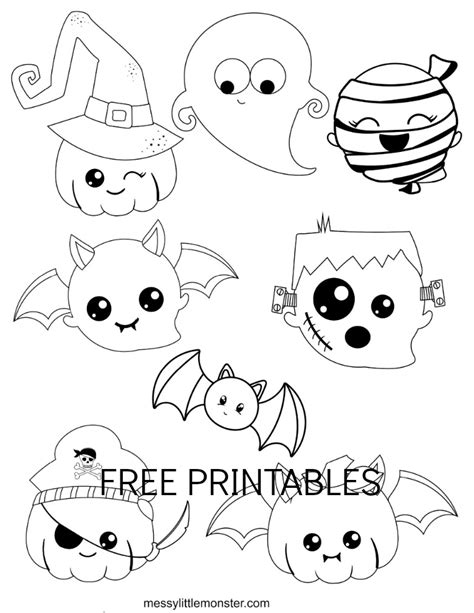 Halloween Colouring Pages for kids - Messy Little Monster