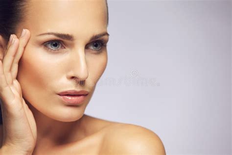 Beauty Woman Face With Healthy Skin Stock Photo Image Of Femininity