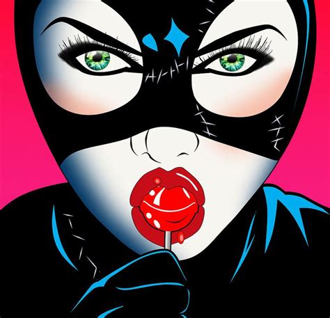 Catwoman Pop Art Comic Art Pages Art
