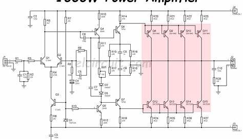 1000W Power Amplifier 2SC5200 2SA1943 - Electronic Circuit