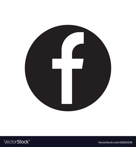 Facebook Logotype Social Network Royalty Free Vector Image