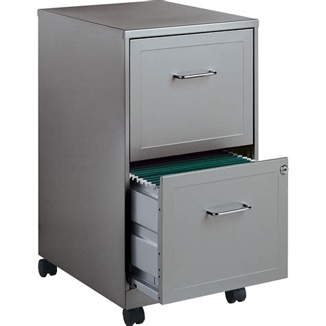 Lorell 2 Drawers Steel Vertical Lockable Filing Cabinet Gray