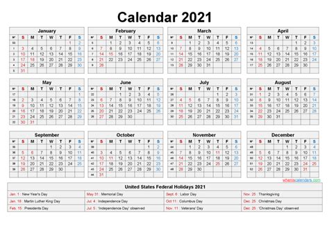 These calendars are available in different formats such as microsoft word/ excel and pdf. Download Free Printable 2021 Calendar With Holidays - Easy ...