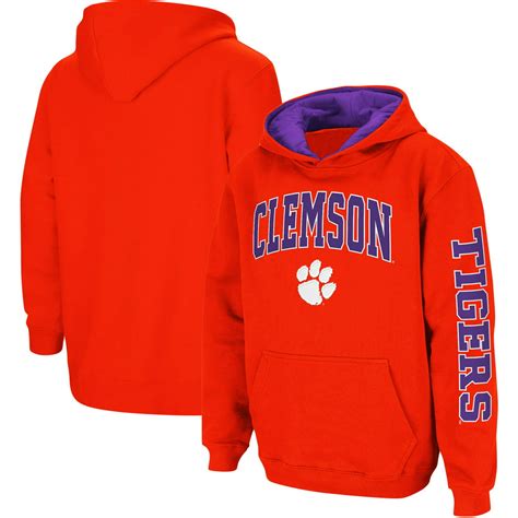 Clemson Tigers Colosseum Youth 2 Hit Team Pullover Hoodie Orange