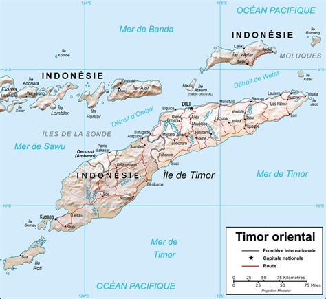 Timor Oriental Relief Carte