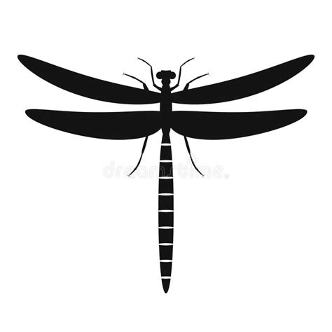 Dragonfly Icon Silhouette Of Dragonfly Vector Illustration Stock