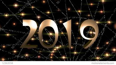 Happy New Year Animation 2019 Hd Video Stock Animation 12363558