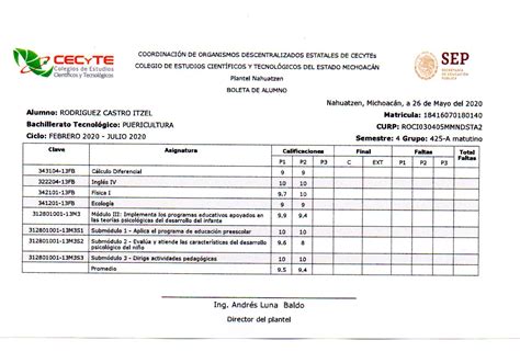 Boletas De Calificaciones Segundo Parcial A Solo Aprobados Blog Hot Sex Picture