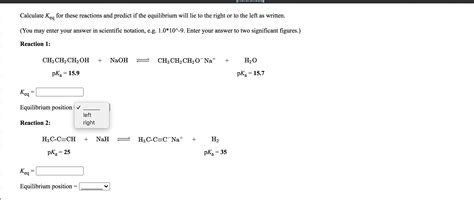 solved calculate keq for these reactions and predict if the