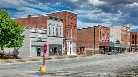 North Side Of Courthouse Square Looking East From Sixth St Carrollton