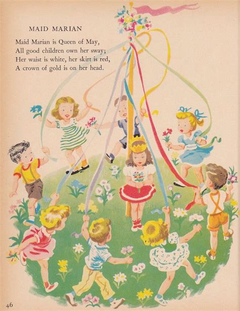Vintage Maypole Poem May Day Baskets Beltane May Day Traditions
