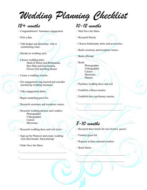 Wedding Planning Check List How To Create A Wedding Planning Check