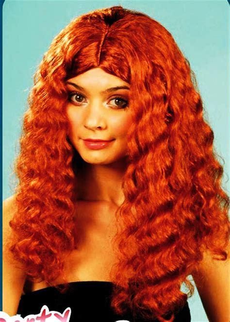 Long Auburn Wig Frizzy Style Sexy Red Head Fancy Dress Ebay
