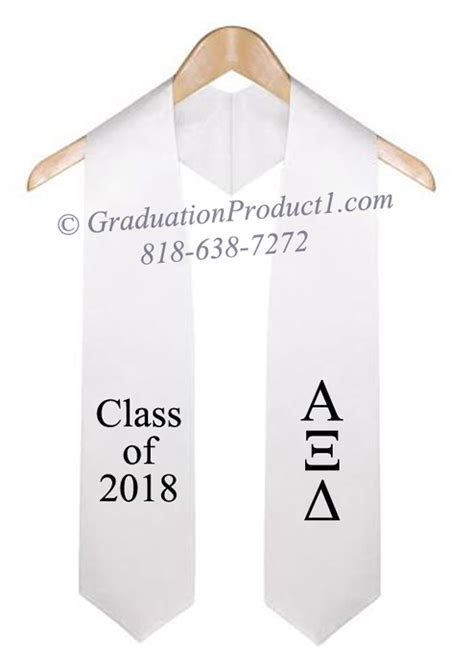 Alpha Xi Delta White Greek Graduation Stoles And Sashes From