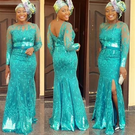 Latest Aso Ebi Gowns styles 2018 for ladies - Latest African