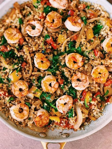 Hearty healthy flavorful satisfying quick + easy versatile & delicious. 15 Minute One Pan Mexican Shrimp Cauliflower Rice Stir Fry - Melissa's Healthy Kitchen