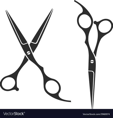 Vintage Barber Shop Scissors Logo Label Badge Vector Image