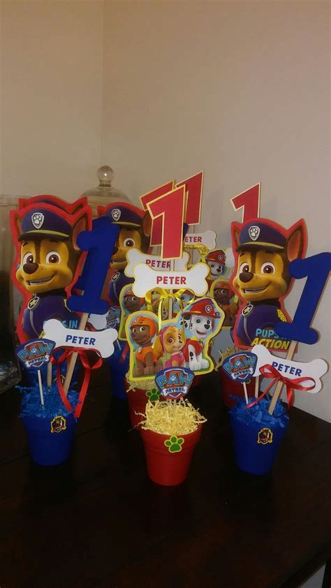 Easy diy homemade, recycled, up cycled fire hydrant that is perfect for any firefighter / firemen themed parties, paw patrol party, etc. Paw patrol centerpieces/ 1st birthday party, centerpieces ...