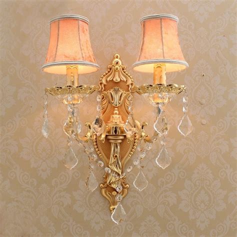 Buy Satin Gold Wall Sconce With Fabric Shade Modern