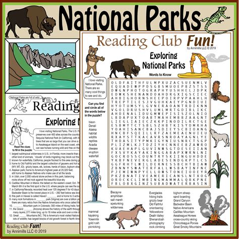 Download Word Search On Yellowstone Yellowstone National Park Word