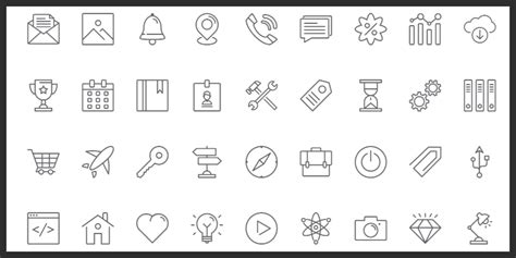 100 Free Vector Line Icons Pack Ai Svg Eps Png Bypeople