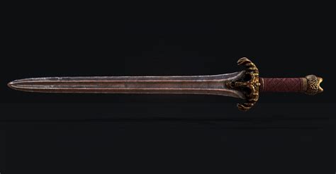 3d Asset Vr Ar Ready Medieval Sword Poly Cgtrader
