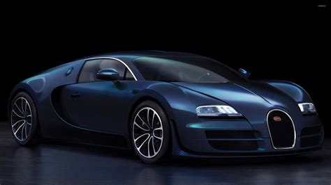 Dark Blue Bugatti Veyron Front Side View Wallpaper Car Wallpapers
