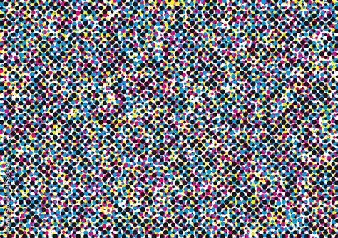 Cmyk Dot Pattern Four Color Print Raster Vector Stock Vector Adobe