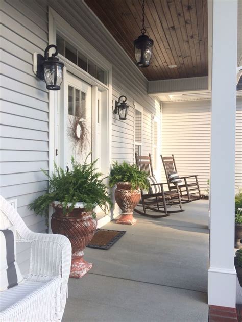 Beautiful Wood Ceiling On Front Porch Spring Porch Decor Outdoor